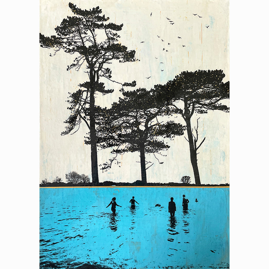 Come on in the Water's Lovely - contemporary fine art print