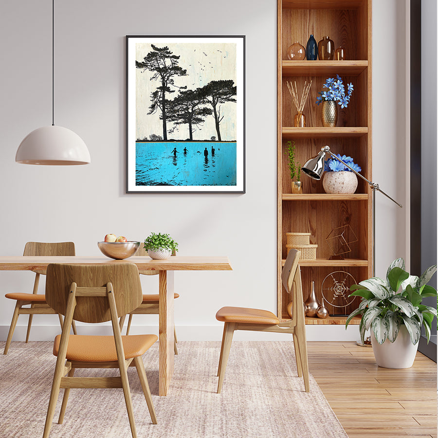 Come on in the Water's Lovely - contemporary fine art print